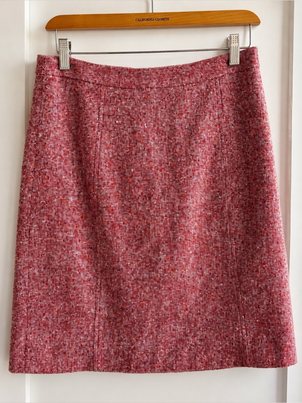 Moda International EUC Red Tweed Wool Skirt 6 Vintage Y2K VS Catalog